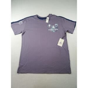 Disney 50th Anniversary ShtSleeve Tshirt Purple With NavyBlue Trim With Graphic